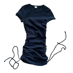 Mini black t-shirt dress